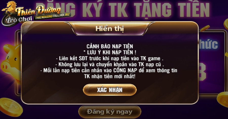 Lưu ý để nạp tiền Thiên Đường Trò Chơi thuận lợi