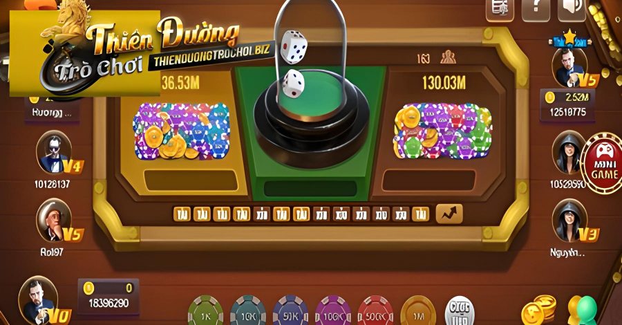 Giao diện bàn chơi game bản truyền thống trên website 